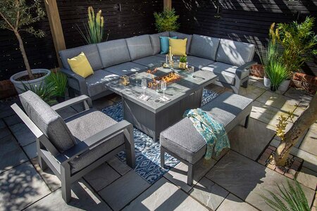 Aurora Rectangular set with Firepit Table - image 3