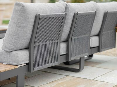 Bramblecrest Brooklyn Square Sofa with Square Tree-Free Piston Table & 2 Benches - Anthracite - image 3