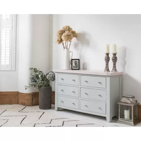 Chalked Oak 6 draw unit