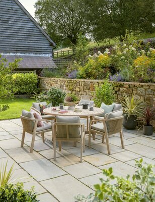 Cora 6 Seat Dining Set Round Table