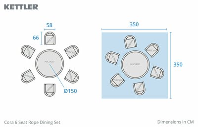 Cora 6 Seat Dining Set Round Table - image 4