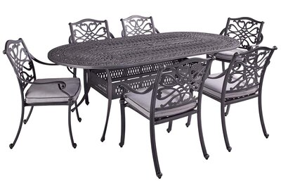 Hartman Capri 6 seat oval set with Parasol and Base - image 3