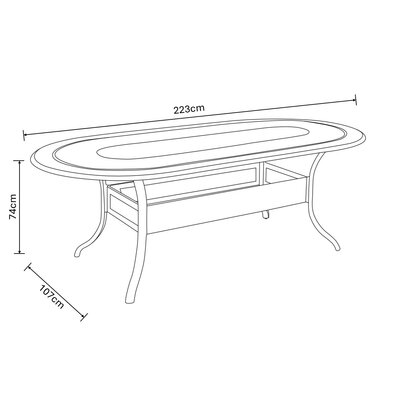 Hartman Capri 6 seat oval set with Parasol and Base - image 5