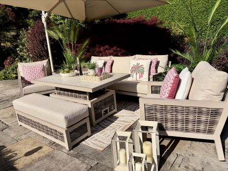 Loom Ecru Large Lounge Set with Height Adjustable Table - image 2