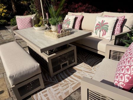 Loom Ecru Large Lounge Set with Height Adjustable Table - image 3