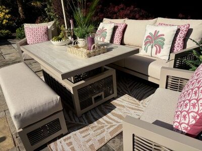Loom Ecru Large Lounge Set with Height Adjustable Table - image 3