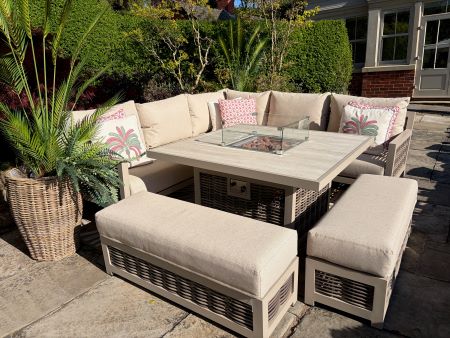 Loom Ecru Square Firepit Set - image 2