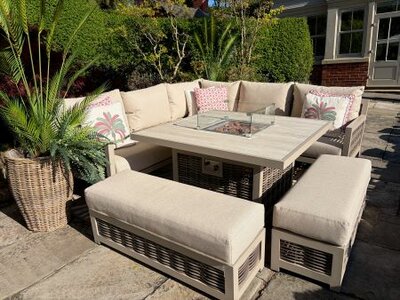 Loom Ecru Square Firepit Set - image 2