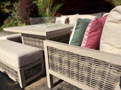 Loom Ecru Square Firepit Set - image 5