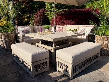 Loom Ecru Square Set with Adjustable Table - image 2
