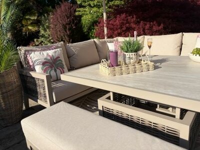 Loom Ecru Square Set with Adjustable Table - image 5