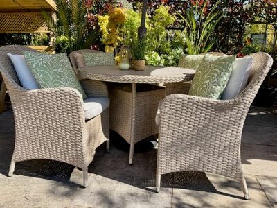 Loom Raya 4 Seat Dining Set Earth - image 4
