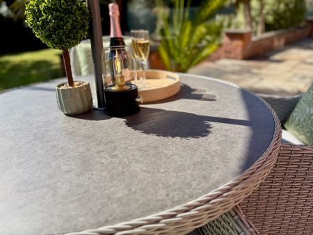 Loom Raya 4 Seat Dining Set Stone - image 2