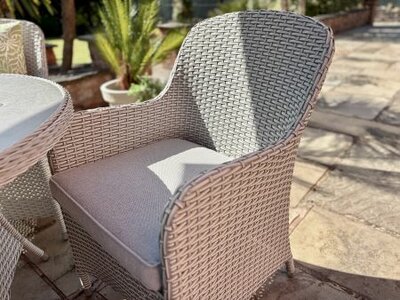 Loom Raya 4 Seat Dining Set Stone - image 5