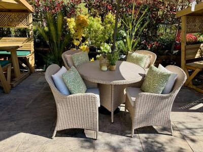 Loom Raya 6 Seat Dining Set Earth