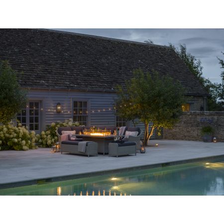 Monterey Modular set with firepit table- Dove Grey - image 1