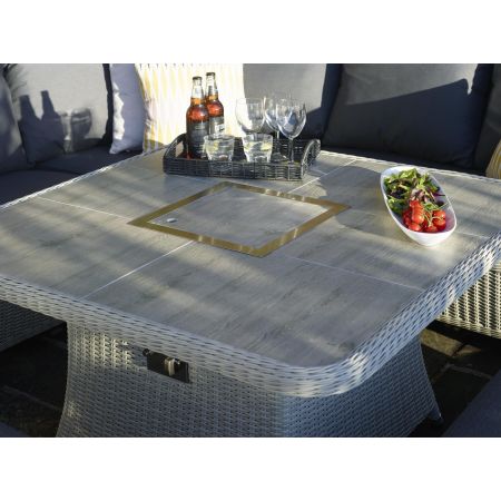 Monterey Modular set with firepit table- Dove Grey - image 3